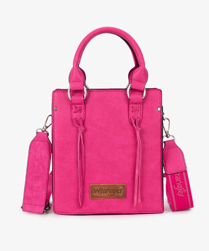 WRANGLER: Hot Pink Mini Leather Crossbody