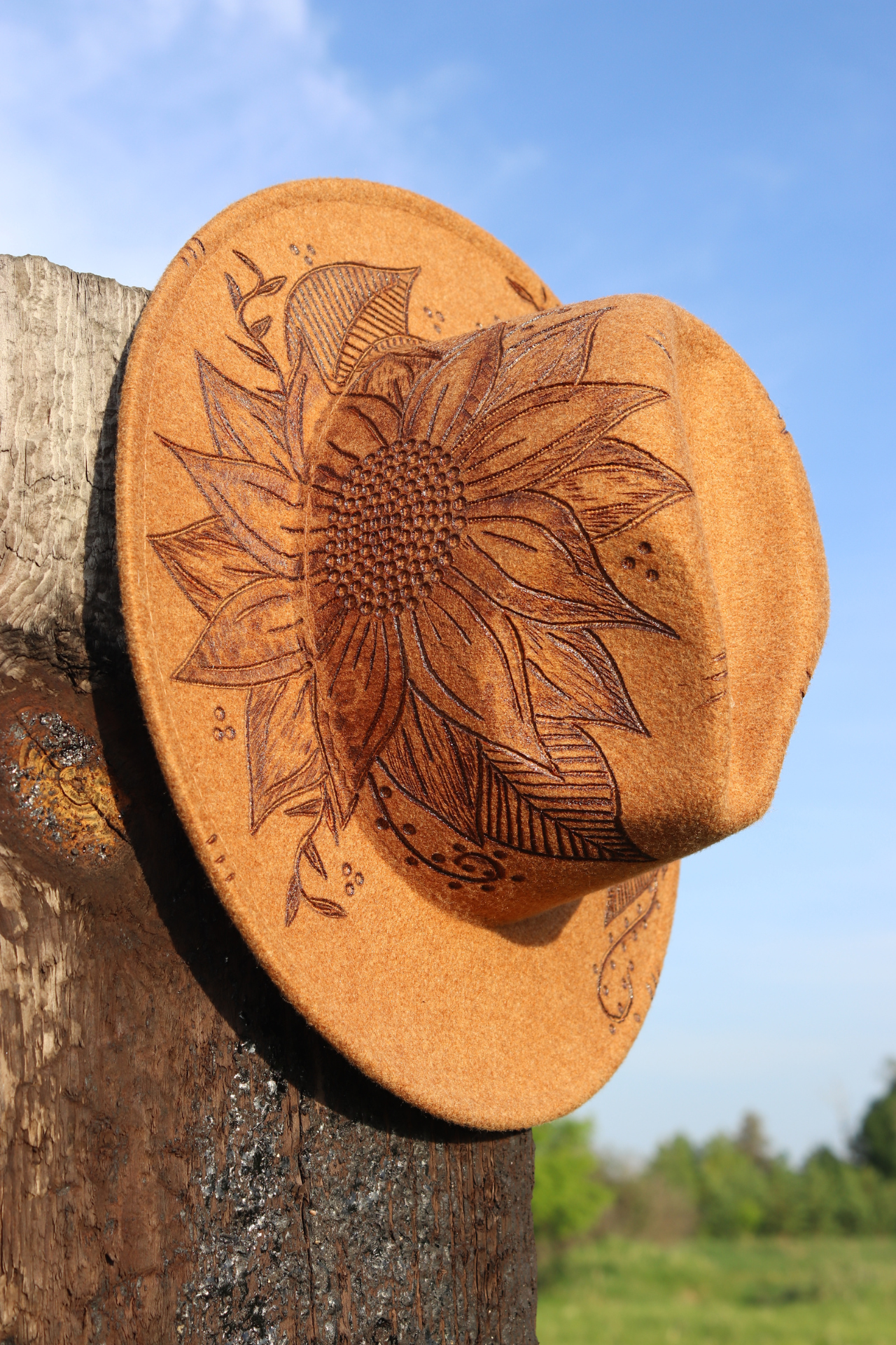 Khaki Sunflower Hat