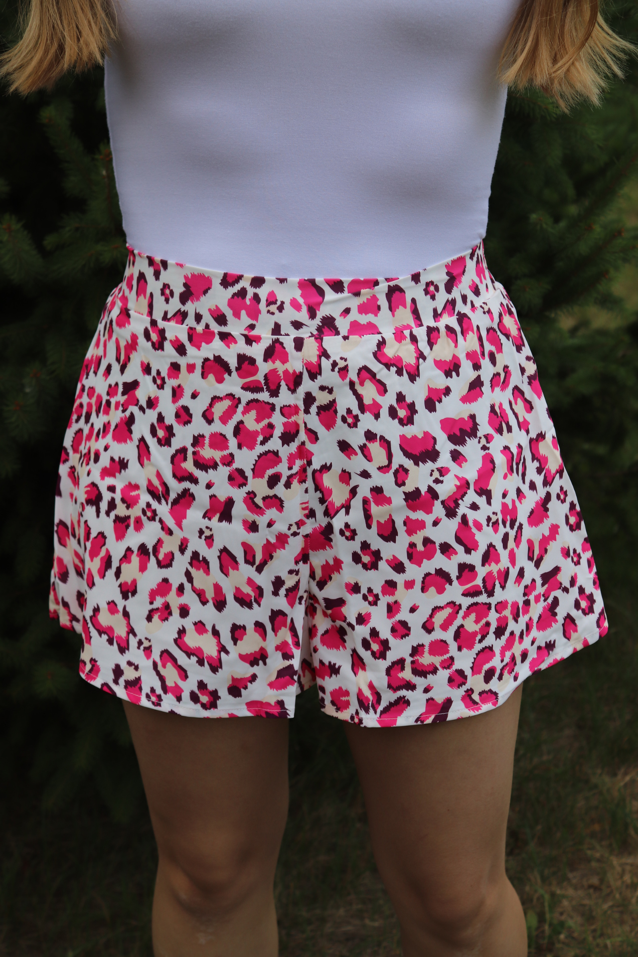 Pink Leopard Shorts