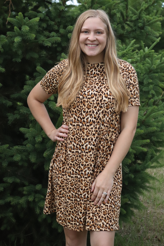 Leopard T-shirt Dress