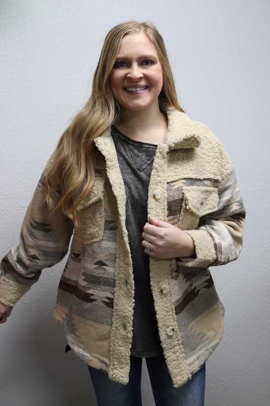 Mocha Aztec Sherpa