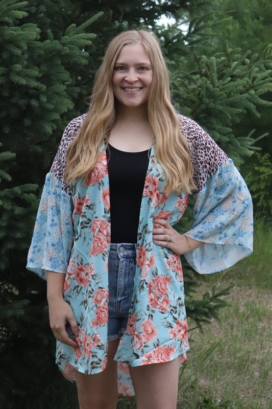 Leopard/Floral Kimono