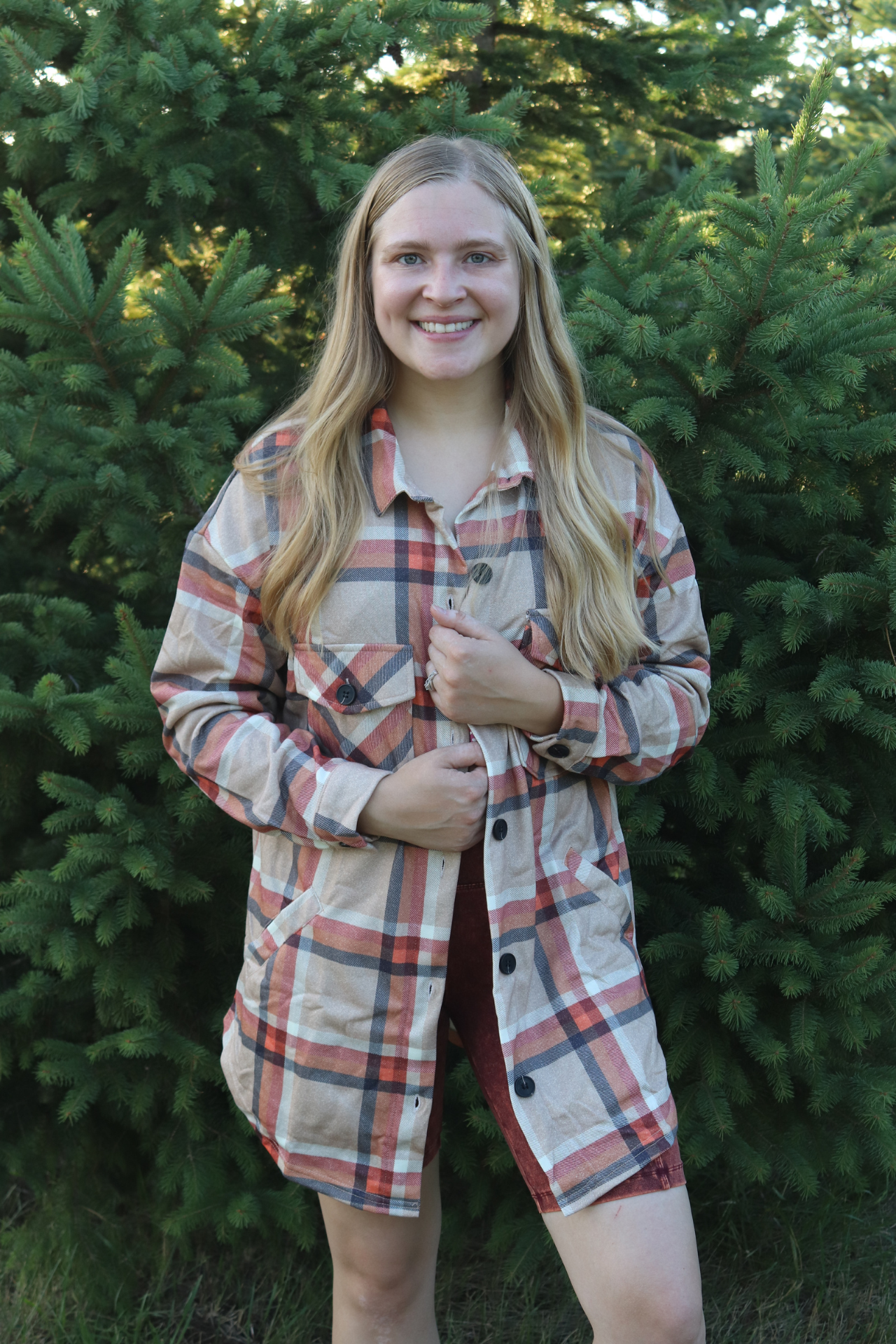 Rust Plaid Shacket