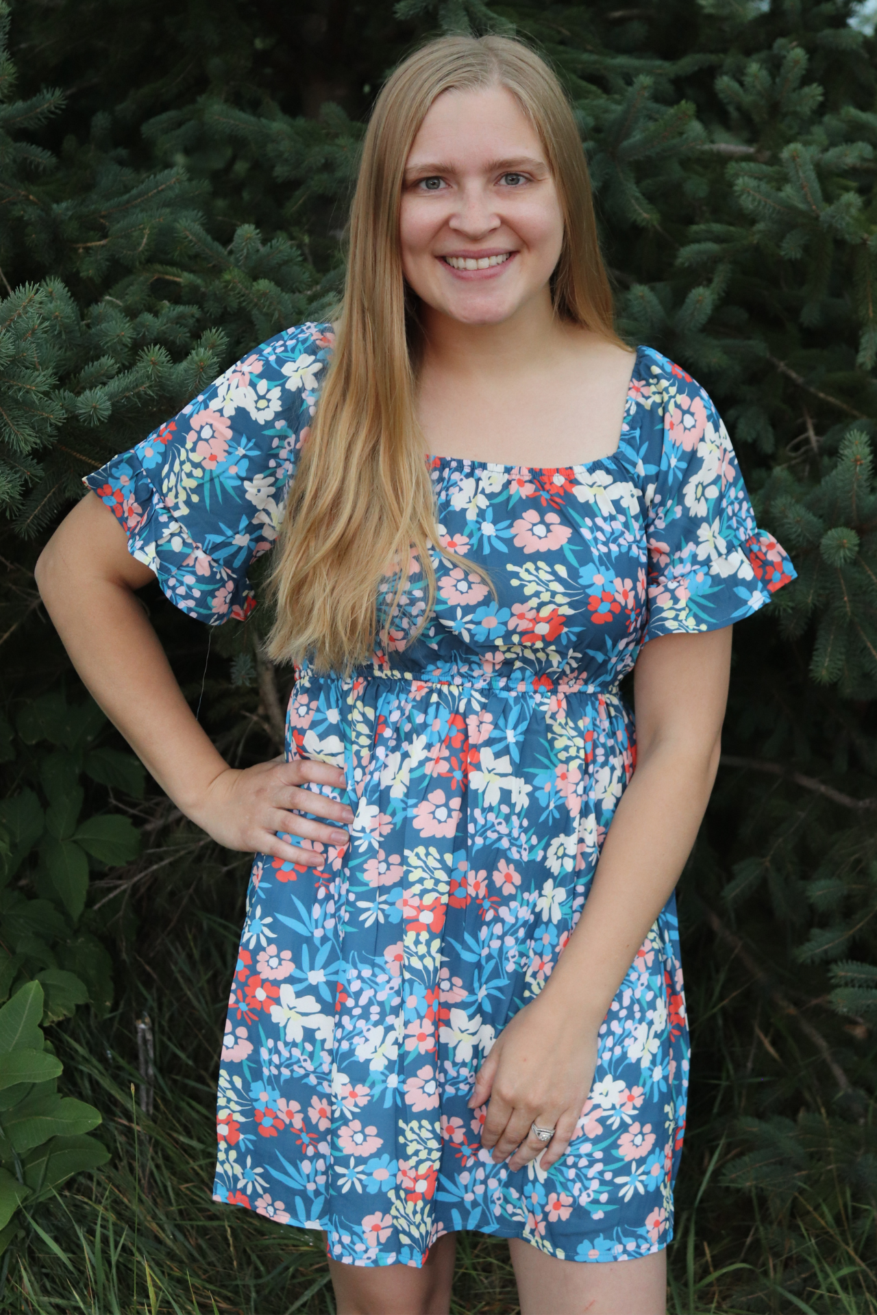 Blue Floral Dress