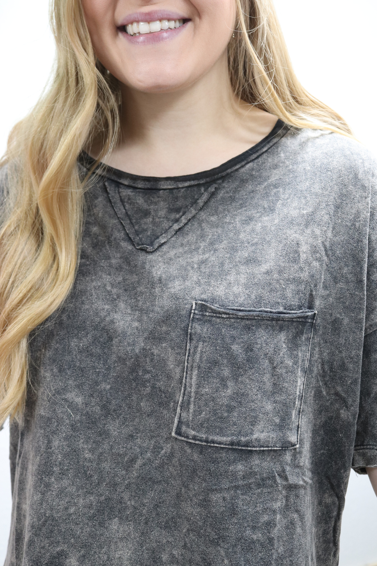 PLUS: Black Mineral Washed T-shirt