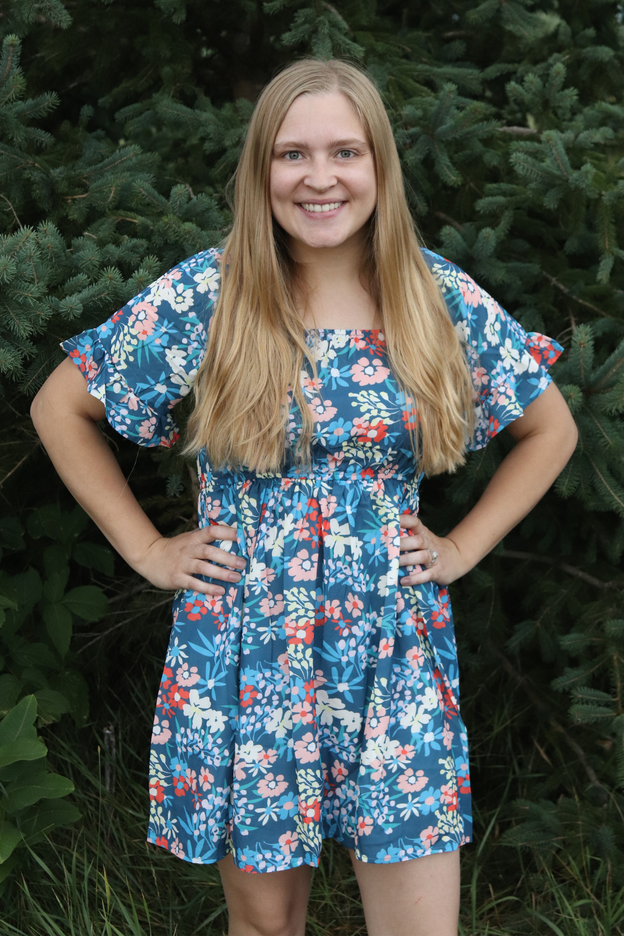 Blue Floral Dress