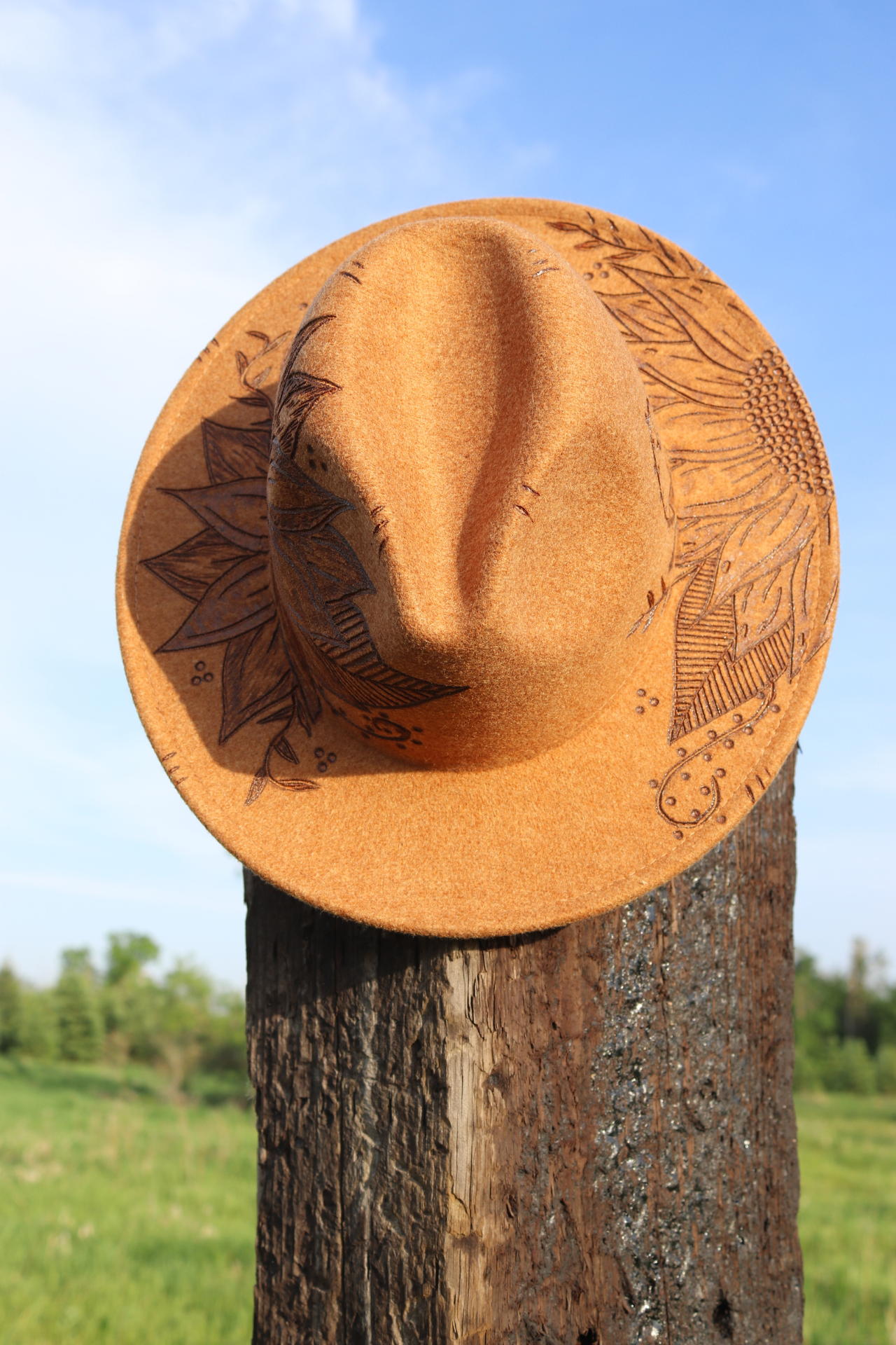 Khaki Sunflower Hat