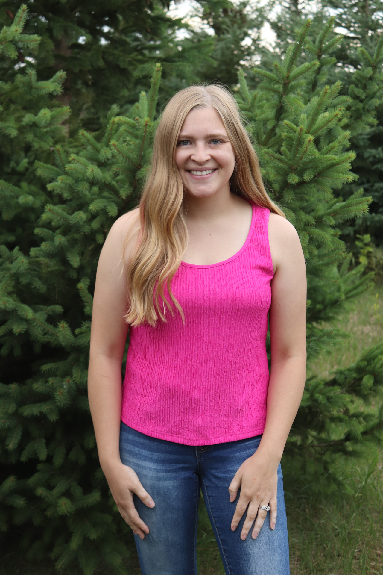 Pink Textured Tank