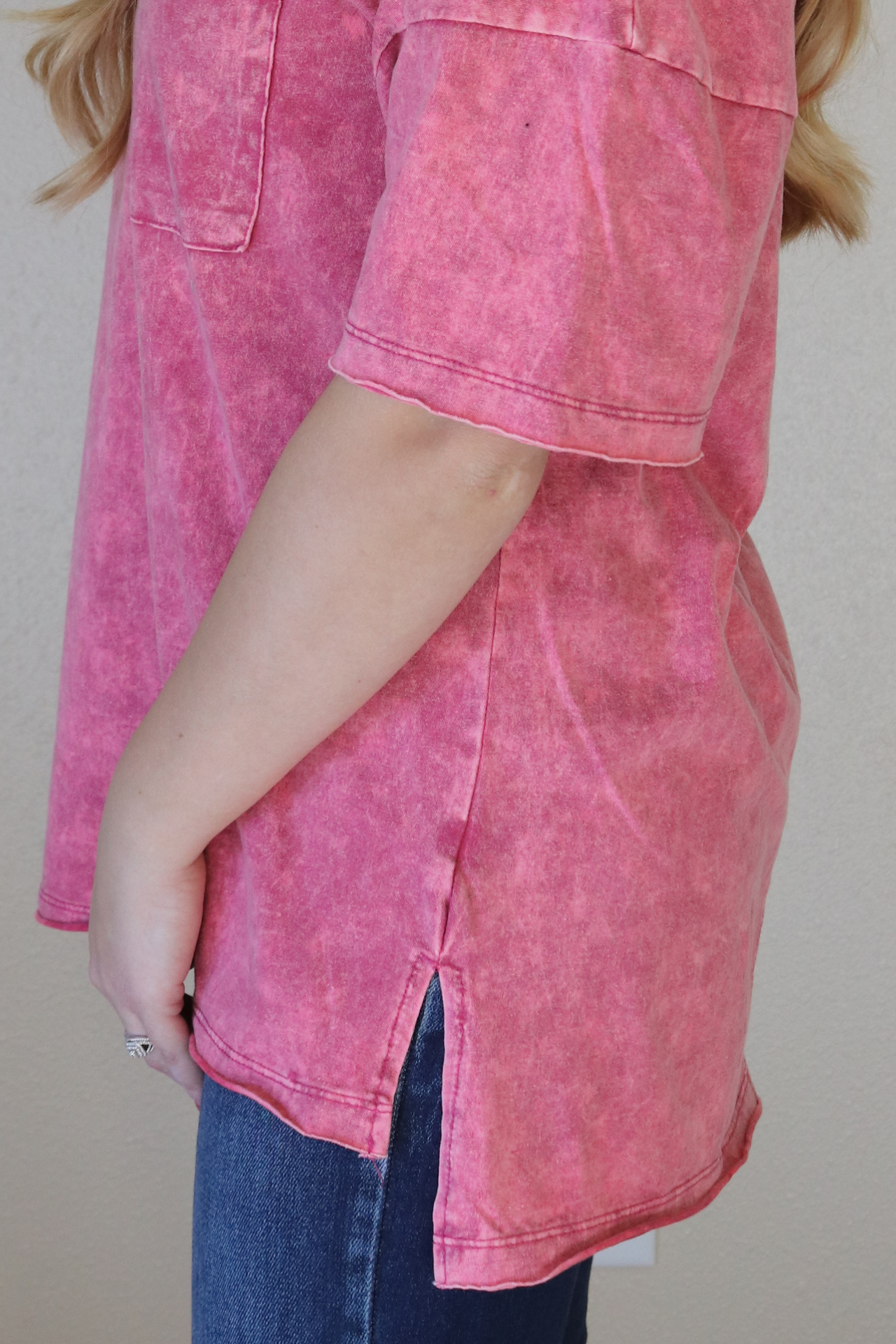PLUS: Pink Mineral Washed T-shirt