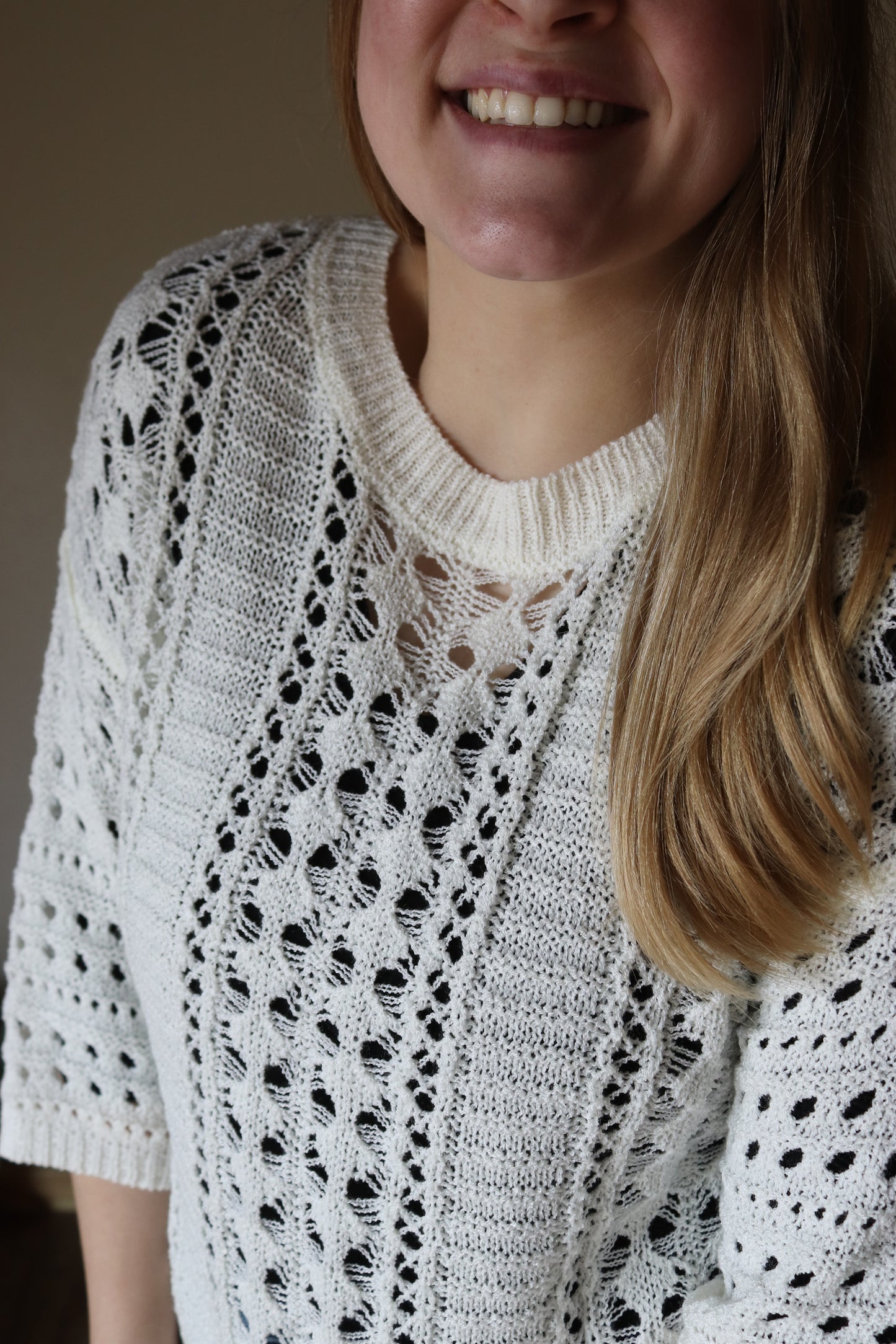 White Crochet Top