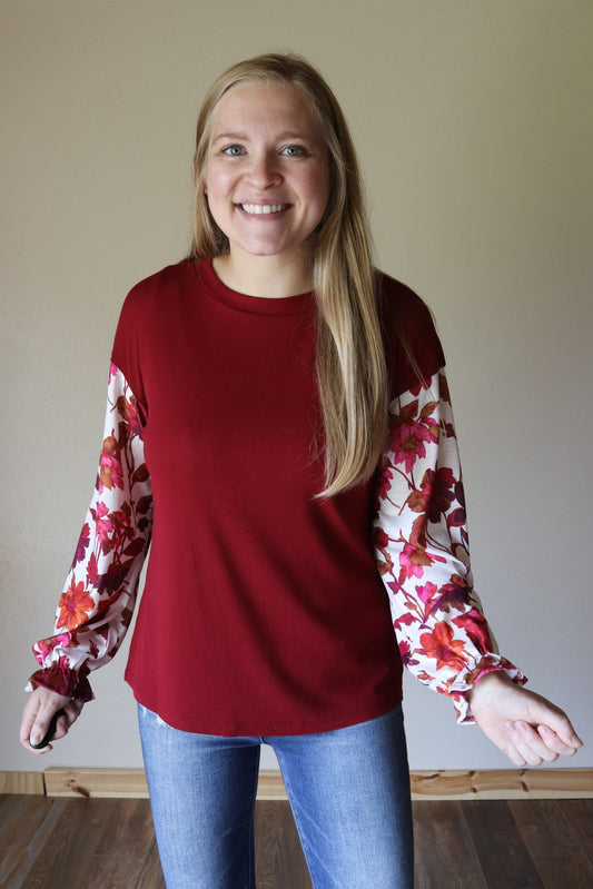 Wildflower Contrast Top