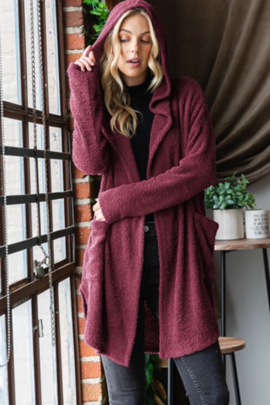 Burgundy Cozy Cardigan