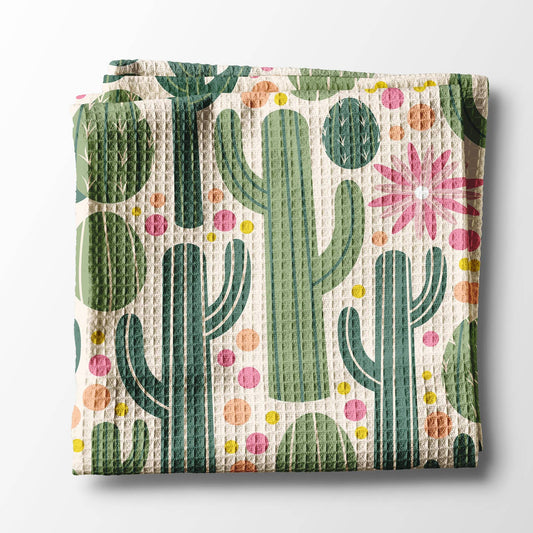 Retro Cactus Kitchen Towel