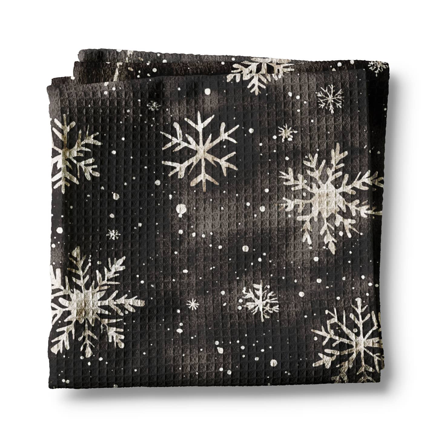 Black Snowflake Kitchen Towel