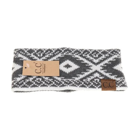 Gray Aztec CC Headband