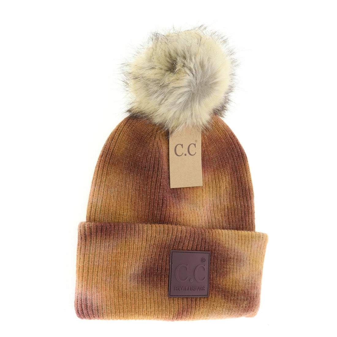 Moss/Ginger Tie Dye Pom CC Beanie