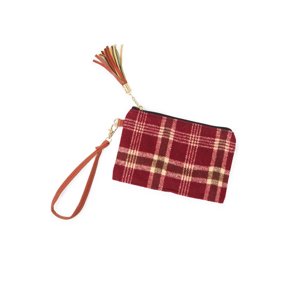 Plaid Wristlet