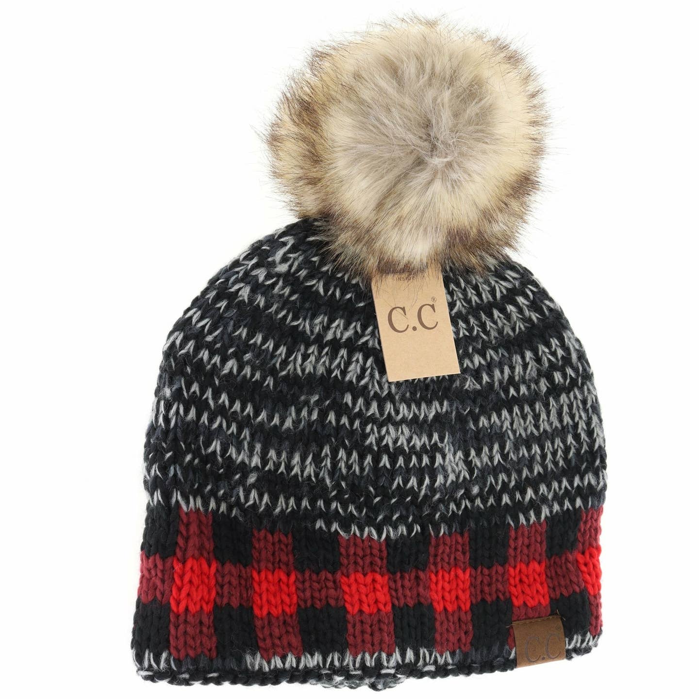 Buffalo Plaid CC Beanie