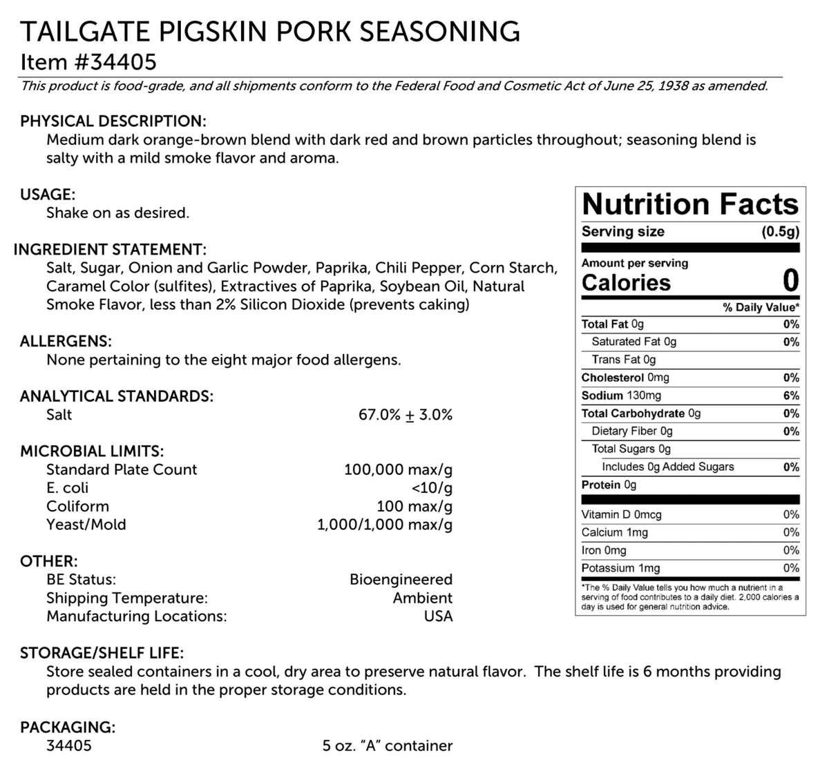 Tailgate Spices: Pigskin