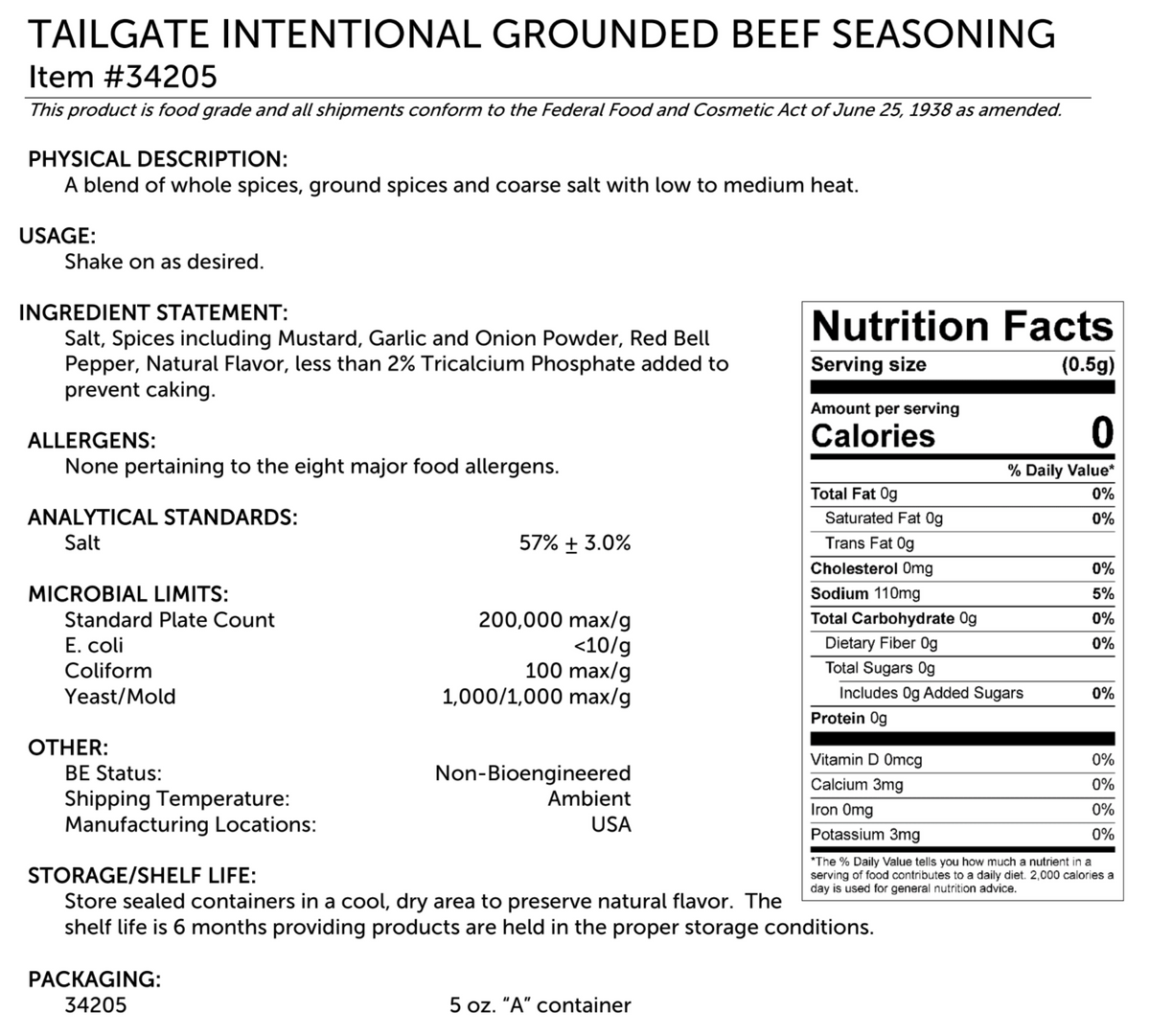 Tailgate Spices: Intentional Grounded