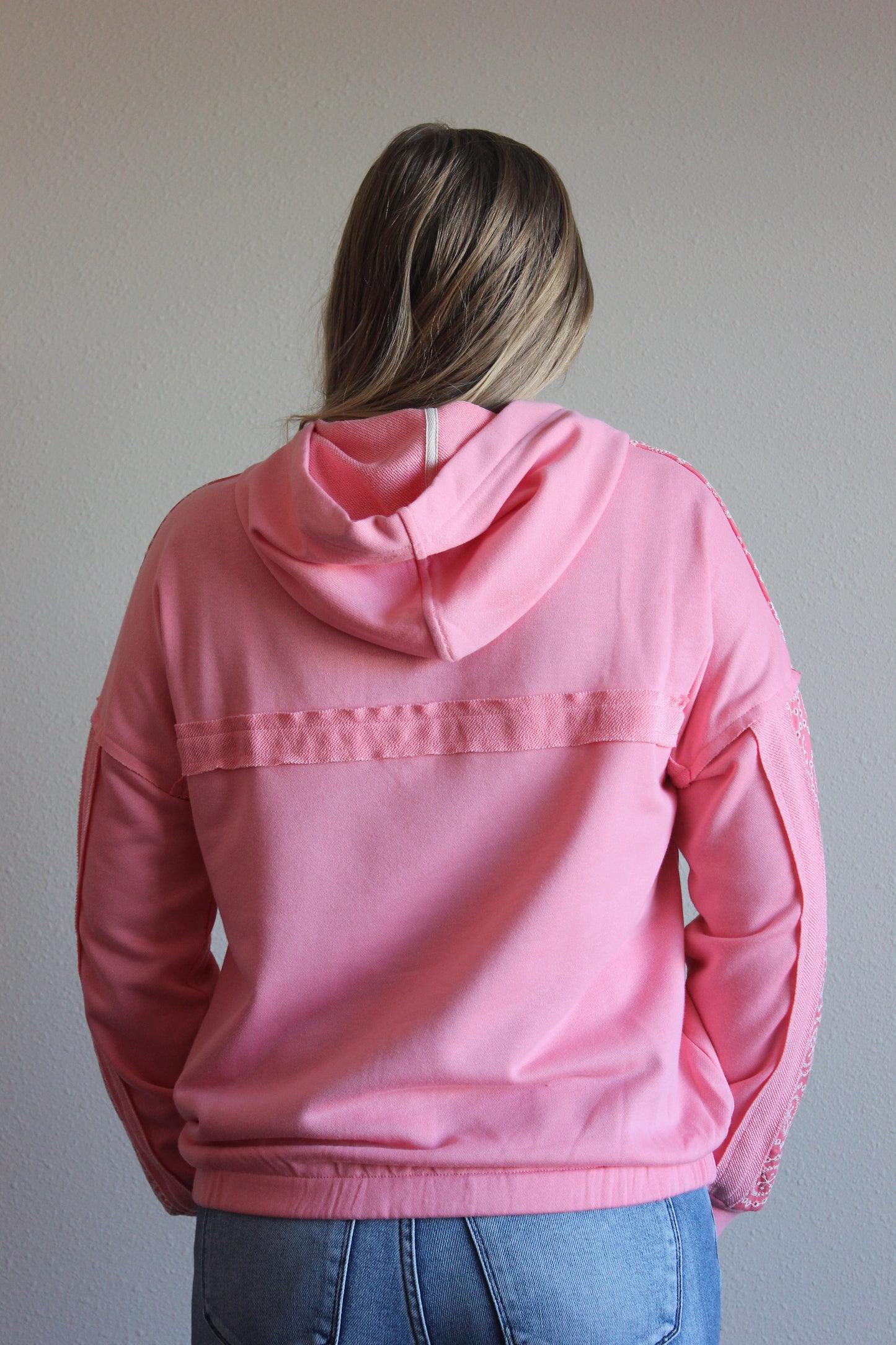 Coral Drawstring Hoodie